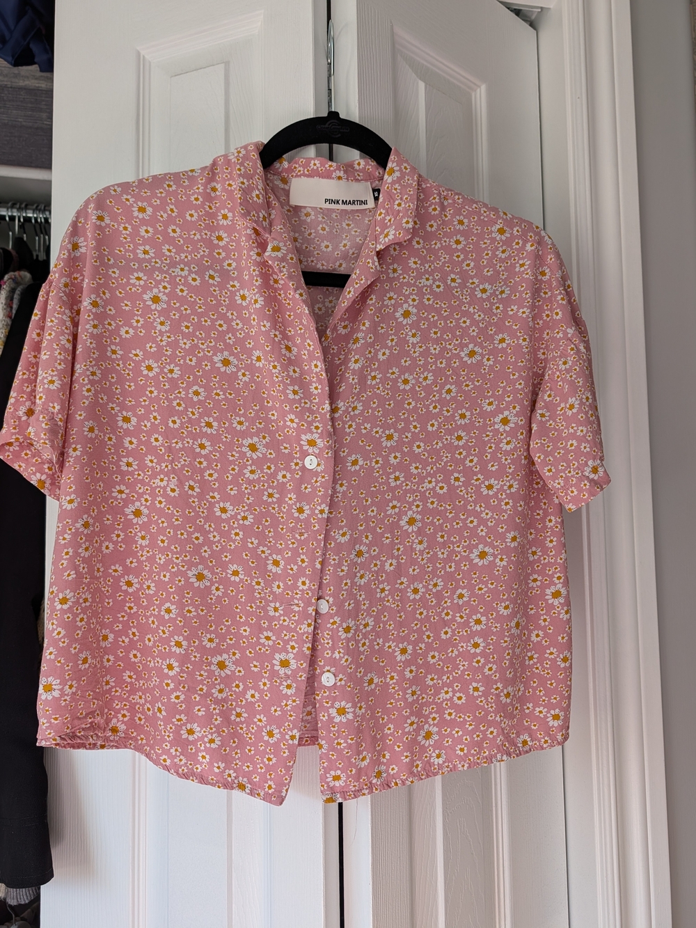 Pink Martini Women's Pink Floral Short-Sleeve Shirt